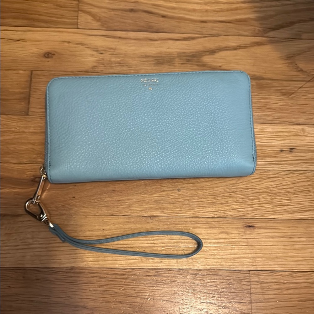 Fossil Blue Wristlet Wallet